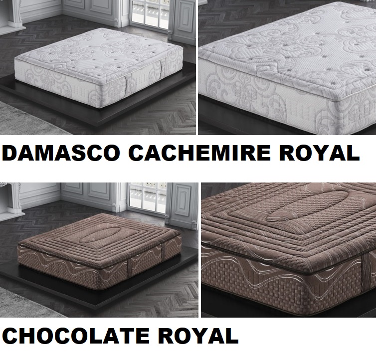 Matelas luxe revêtement cachemire & chocolat Royal